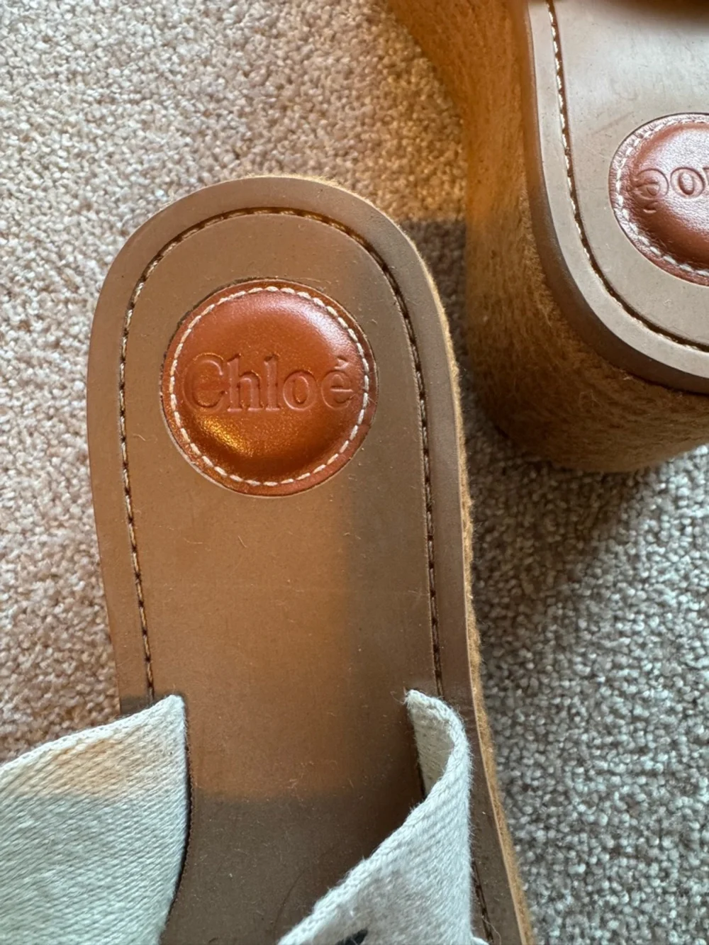 AUTHENTIC Chloé Woody Platform Sandals size 39 - Picture 5 of 5